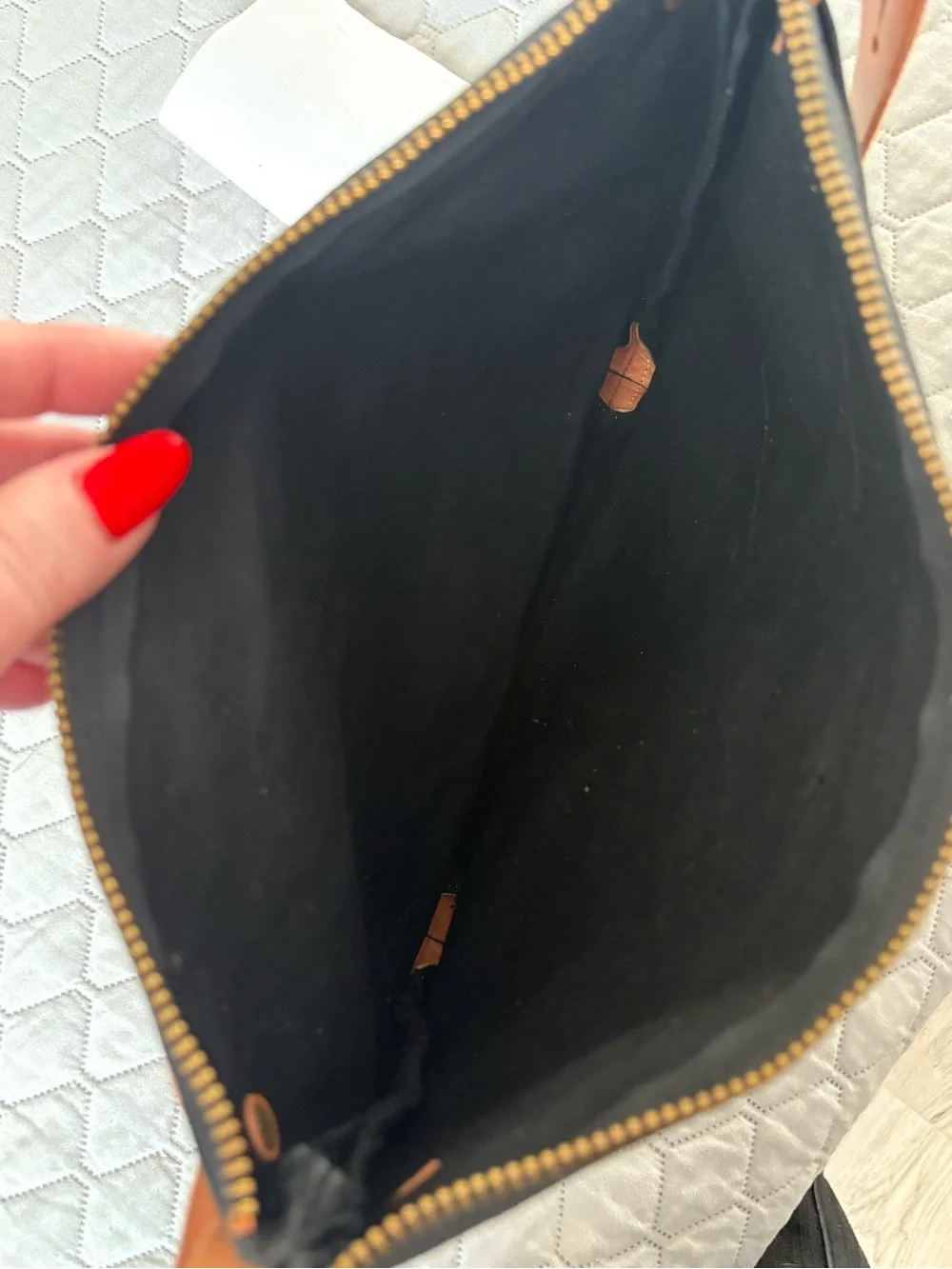 The Superior Labor Japanese Made Black Canvas Crossbody with Tan Leather Trim